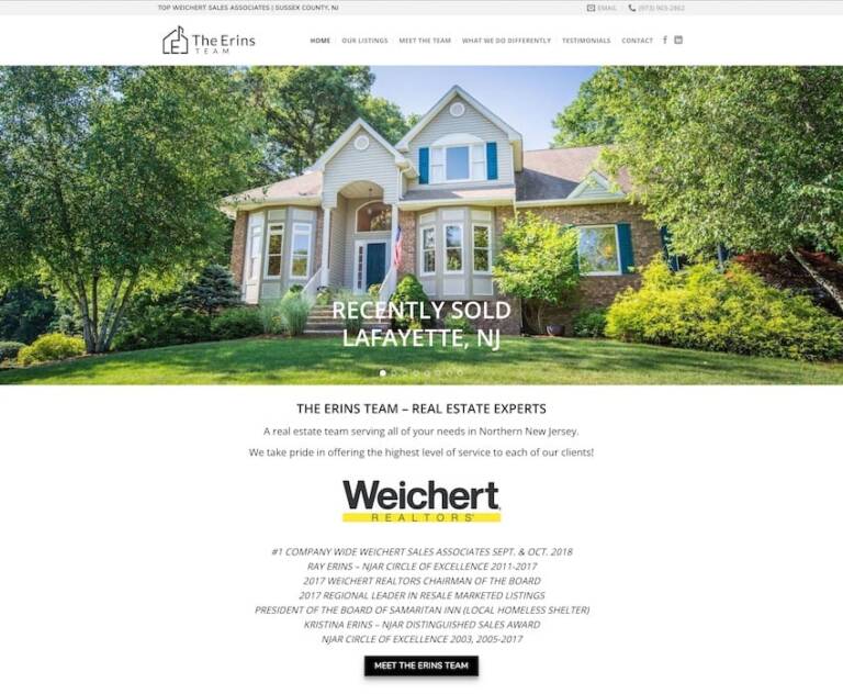 The Erins Team Realtor Website Design