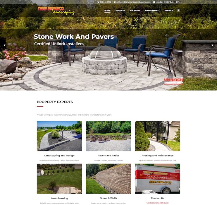 Tony Monaco Landscaping Web Development